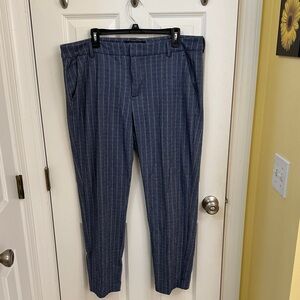 Liverpool Navy Pinstripe Trousers